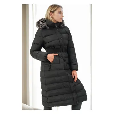 Z6779 DEWBERRY WOMEN'S COAT-BLACK-1