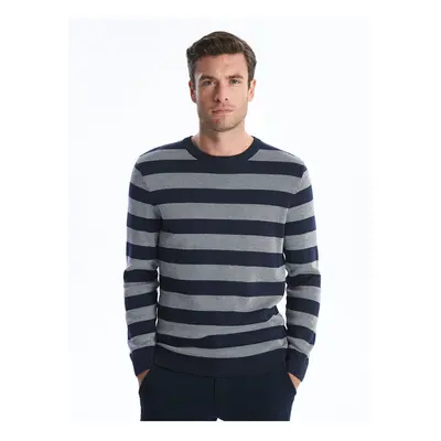 LC Waikiki LCW Crew Neck Long Sleeve Color Block Men's Knitwear Sweater