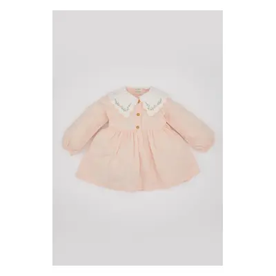 DEFACTO Baby Girl Long Sleeve Twill Dress