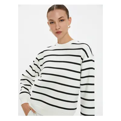 Koton Crew Neck Sweatshirt Long Sleeve Basic Cotton