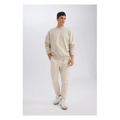 DEFACTO Standard Fit Waist Tie Elastic Leg Pocket Basic Plain Jogger Sweatpants