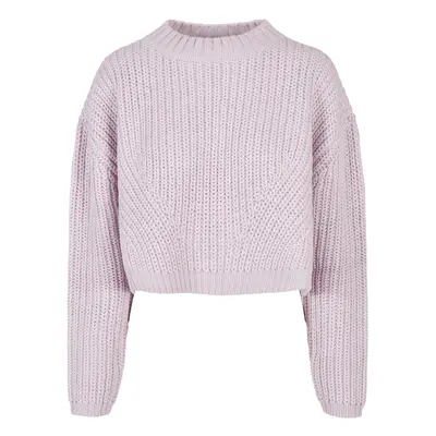 Dámský široký oversize svetr soft lilac