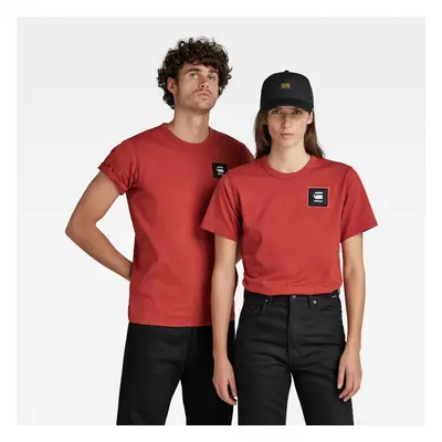 G-STAR T-shirt - Badge logo+ r t s\s red