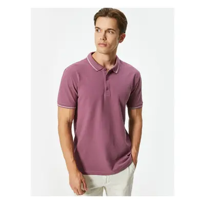 Koton Slim Fit Polo T-Shirt Short Sleeve Stripe Detailed Cotton