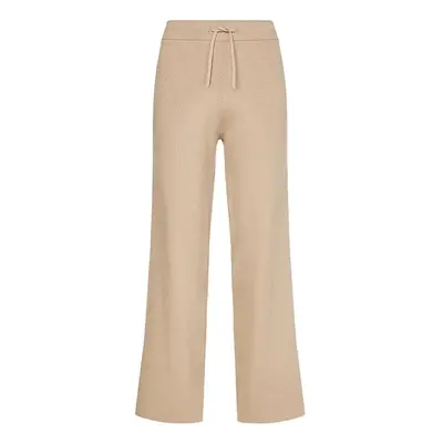 Tommy Hilfiger Trousers - SOFT RIB WIDE LEG PANT beige