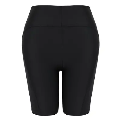 Trendyol Curve Black High Waist Diver/Scuba Short Knitted Sports Leggings