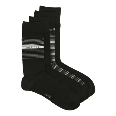 Tommy Hilfiger Socks - TH MEN SOCK 4P TIN GIFTBOX STRIPE black