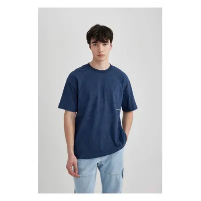 DEFACTO Boxy Fit Crew Neck Printed T-Shirt