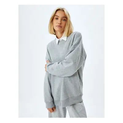 Koton Basic Sweatshirt Relaxed Fit Crew Neck Long Sleeve