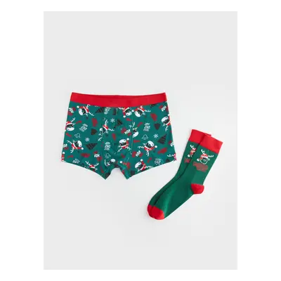 LC Waikiki New Year's Themed Men's Boxers and Socks