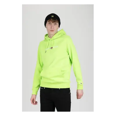 Tommy Jeans Sweatshirt - TJM NEON SMALL LOGO HOODIE neon green