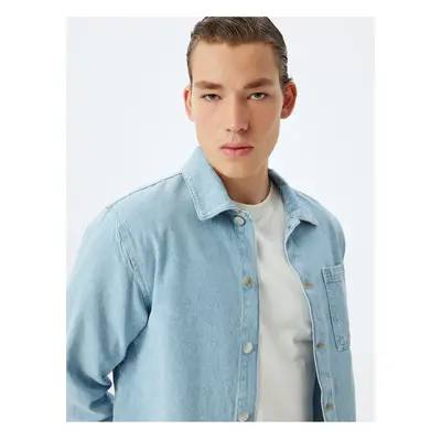 Koton Light Indigo Men's Adult Jacket