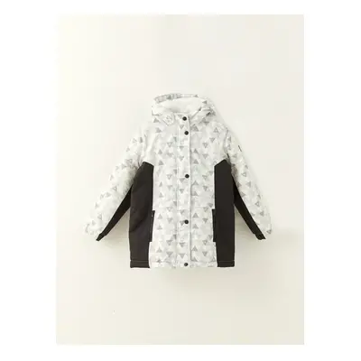 LC Waikiki Hooded Patterned Girl's Coat