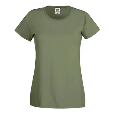 Olive Women's T-shirt Lady fit Original Fruit of the Loom