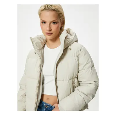 Koton Hooded Puffer Jacket with Pockets and Zipper