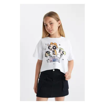 DEFACTO Girls Powerpuff Girls Crew Neck Short Sleeve T-Shirt