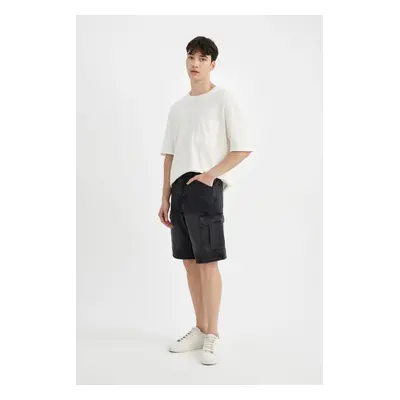 DEFACTO Cargo Fit Jean Bermuda Shorts