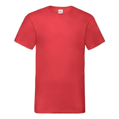 Men's Red T-shirt Valueweight V-Neck Fruit of the Loom