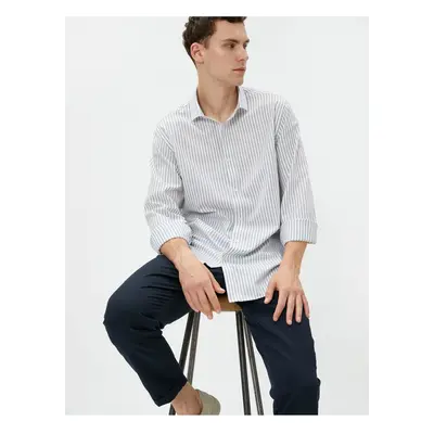 Koton Basic Shirt Classic Collar Long Sleeve Buttoned Cotton Non Iron