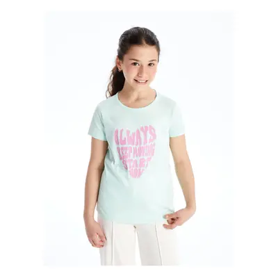 LC Waikiki Crew Neck Printed Short Sleeve Girl's T-Shirt