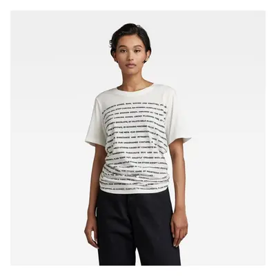 G-STAR T-shirt - Stripe text r t wmn white