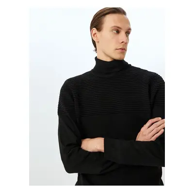 Koton Crew Neck Textured Knitwear Sweater