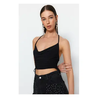 Trendyol Black Crop Knitted Bustier