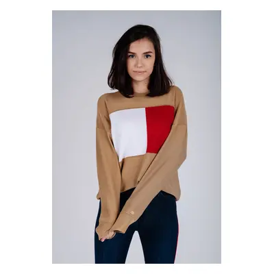 Tommy Hilfiger Sweater - ICON FLAG C-NK SWT beige