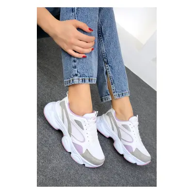 Soho White-Lilac Women's Sneakers