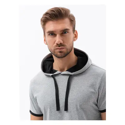 Ombre Men's plain hooded t-shirt