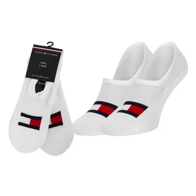 Tommy Hilfiger Socks - TH FOOTIE HIGH CUT 2P FLAG white