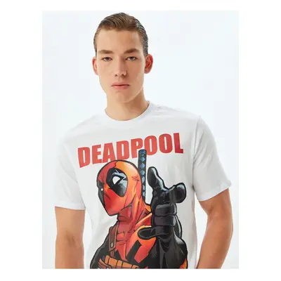 Koton Deadpool T-Shirt Licensed Crew Neck Short Sleeve Cotton