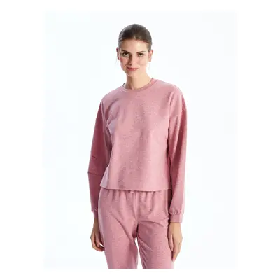 LC Waikiki Crew Neck Plain Long Sleeve Women's Pajama Set