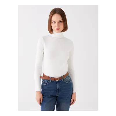 LC Waikiki Turtleneck Plain Long Sleeve Women's Knitwear Sweater