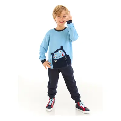 Denokids Cute Monster Boy Tracksuit Set