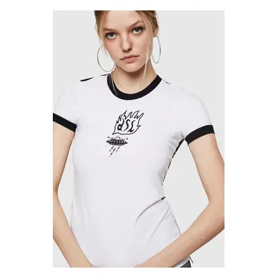 T-shirt - Diesel TSUPERYH TSHIRT white-black