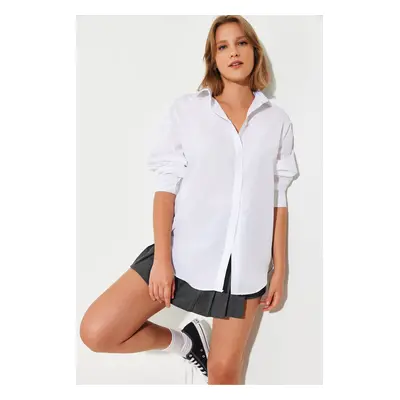 Bianco Lucci Women's Loose Cut Basic Shirt