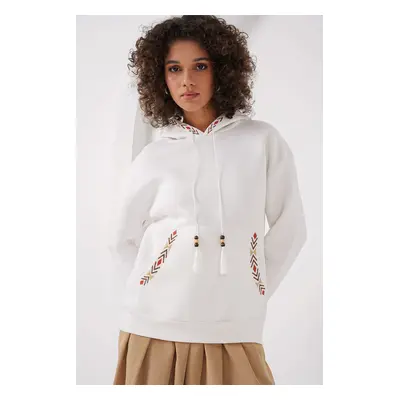 Bigdart Embroidered Oversize Sweatshirt - White