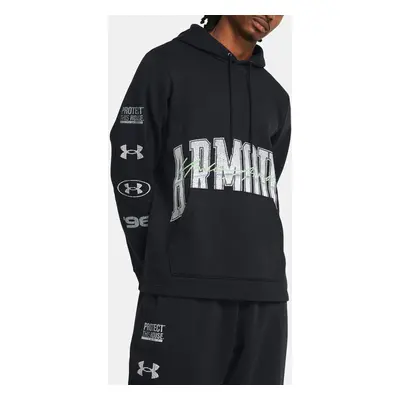 Under Armour Mikina UA Essential Flc Nov Hood-BLK - Pánské