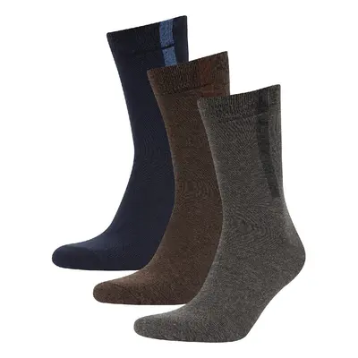 DEFACTO Men's 3-Pack Cotton Long Socks