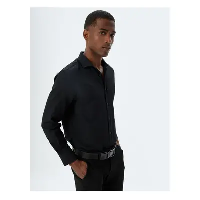 Koton Slim Fit Shirt Long Sleeve Cotton Blend