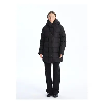 LC Waikiki Women's Hooded Plain Puffer Coat