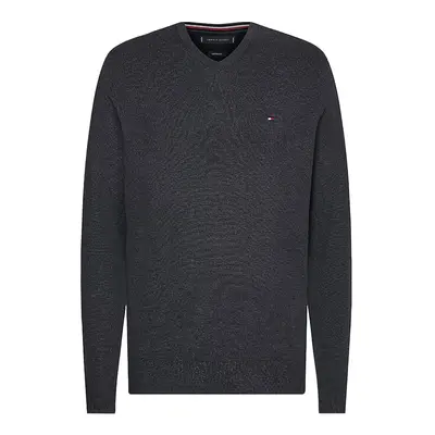 Tommy Hilfiger Sweater - CORE COTTON-SILK VNECK grey