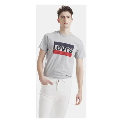 Levi&#39;s Šedé pánské tričko potiskem Levi's® - Pánské