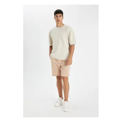 DEFACTO Regular Fit Basic Plain Bermuda Shorts with Pockets