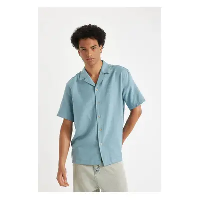 DEFACTO Regular Fit Open Collar Short Sleeve Shirt