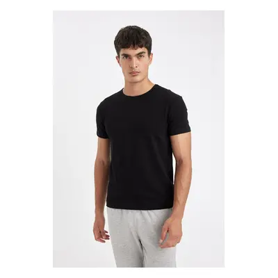 DEFACTO Slim Fit Crew Neck Short Sleeve Pajama Top