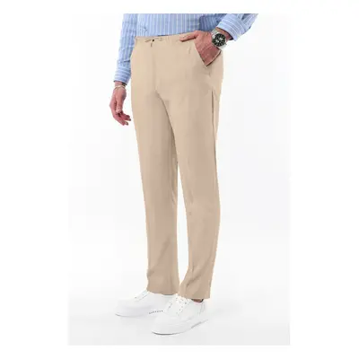 Trendyol Stone Slim Fit Waist Tie Detail Elastic Fabric Woven Trousers