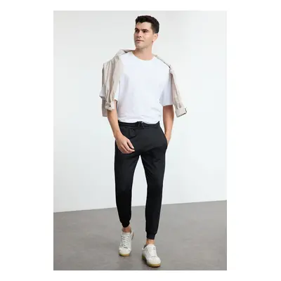 Trendyol Black Regular/Normal Cut Color Block Sports Sweatpants