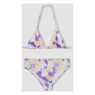 DEFACTO Girl's Tie-dye Patterned Bikini Set